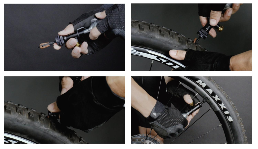 Topeak Tubi Master X Tubeless-Reparaturset - inkl. CO2 Kartusche, Montage mit Klettverschluss