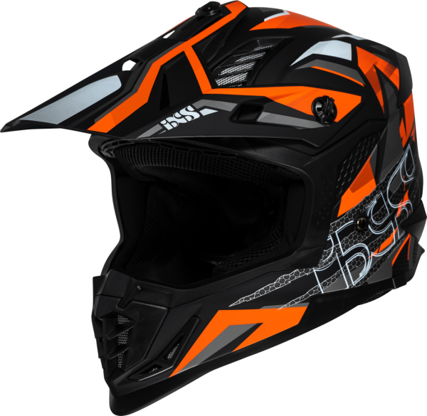 IXS Motocrosshelm iXS363 2.0 matt schwarz-orange-anthrazit L