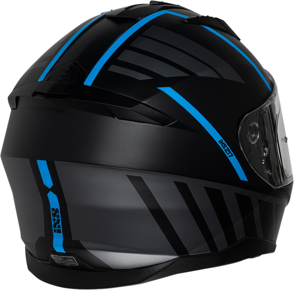 IXS Integralhelm iXS217 2.0 matt schwarz-hell blau M