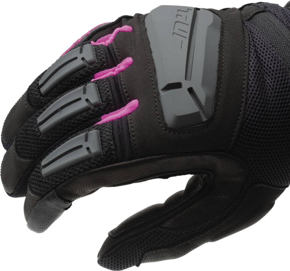T. UR Damen Handschuh G-Four schwarz-grau-pink XL