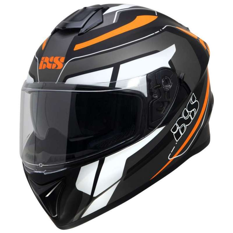 IXS Integralhelm iXS216 2.2 grau-schwarz-neon orange S