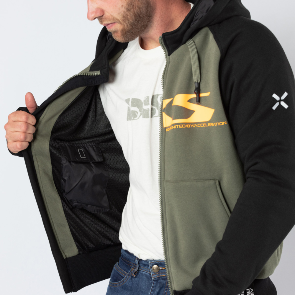 IXS Rapid 1.0 Hoodie oliv-orange S