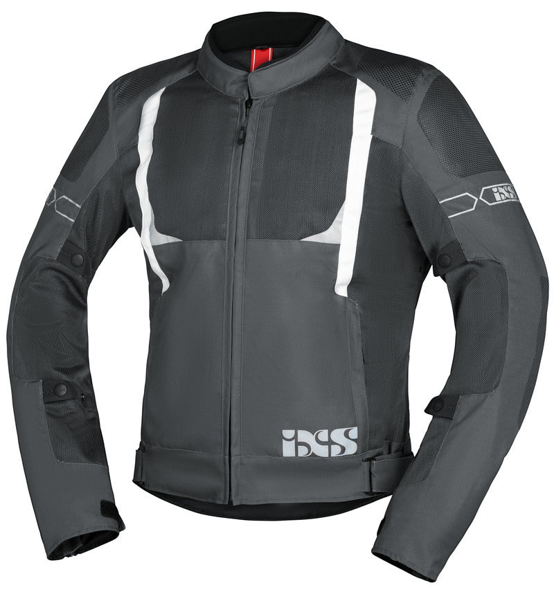 IXS Sport Jacke Trigonis-Air dunkelgrau-grau-weiss S