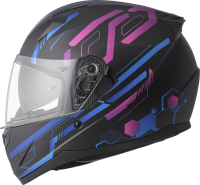 gms Integralhelm Hexago Graphic matt-blau-violett M