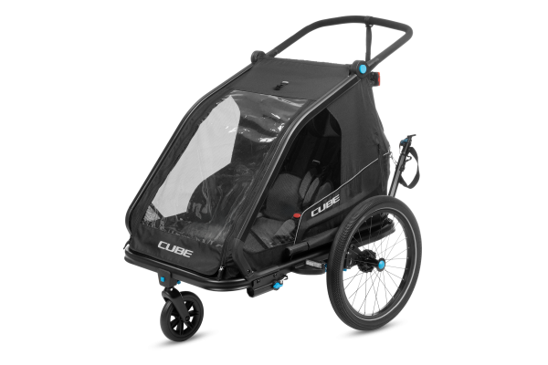 Cube Kinder Fahrradanhänger Double CMPT black