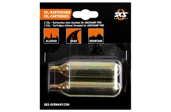 SKS CO2-Patronen 2 x 16 g ohne Gewinde